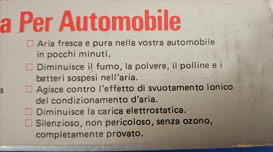 Ionizzatore d'aria per auto. Efficace per pollini, acari e batteri. - Immagine 3 di 3