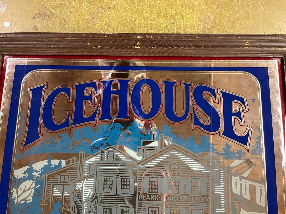 VTG ICEHOUSE PLANK ROAD BREWERY 1855 MIRRORED SIGN Large