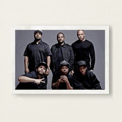  toile tableaux N.W.A Hip Hop musique Rap Dr. Dre eazy-e ice cube  50x70 cm  