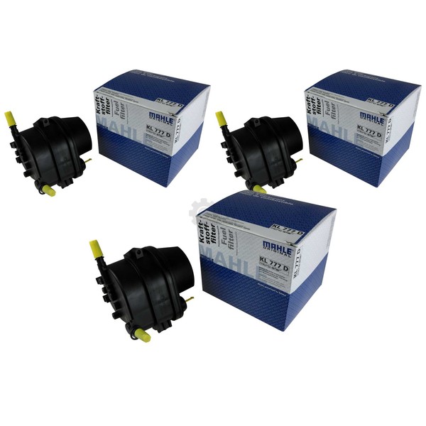 3X Mahle / Knecht Kraftstofffilter KL 777D Fuel Filter-image