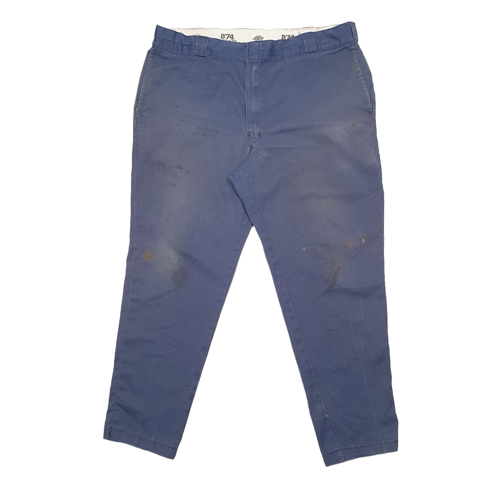 DICKIES Chino Trousers Cotton Blue Mens W42 L30 image 2