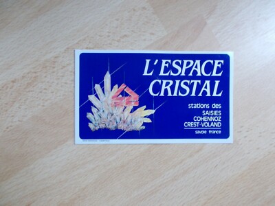 Aufkleber L'ESPACE CRISTAL - Stations des Saisies, Cohennoz, Crest-Voland