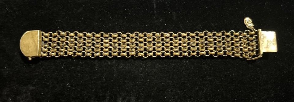 Waxing Poetic WP Monogram Bras/Sterling Silver 925 Chain Bracelet - Image 3 of 4