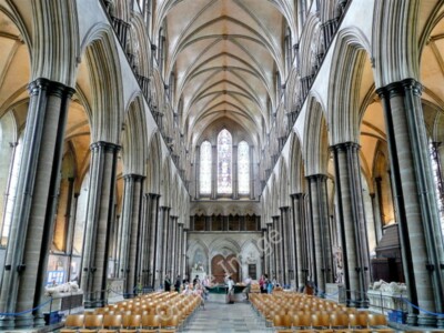 Photo 6x4 Salisbury Cathedral detail 2 The magnificent nave, looking towa c2009