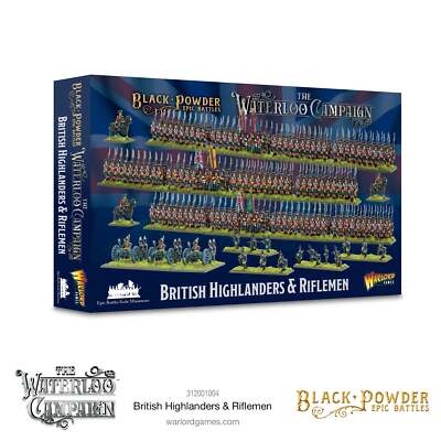 Black Powder Epic Battles: Waterloo - British Highlanders & Riflemen Plastic Box