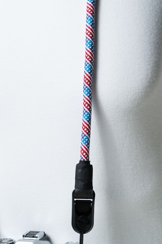 American Flag Red, White & Blue Rope Camera Neck Strap w/ Peak Design Anchors - Picture 9 of 9