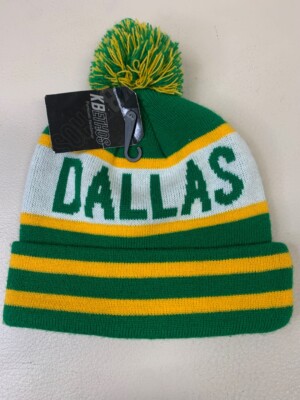Winter Beanie Hat Dallas Green and Yellow Casual One Size Kbethos New with Tags