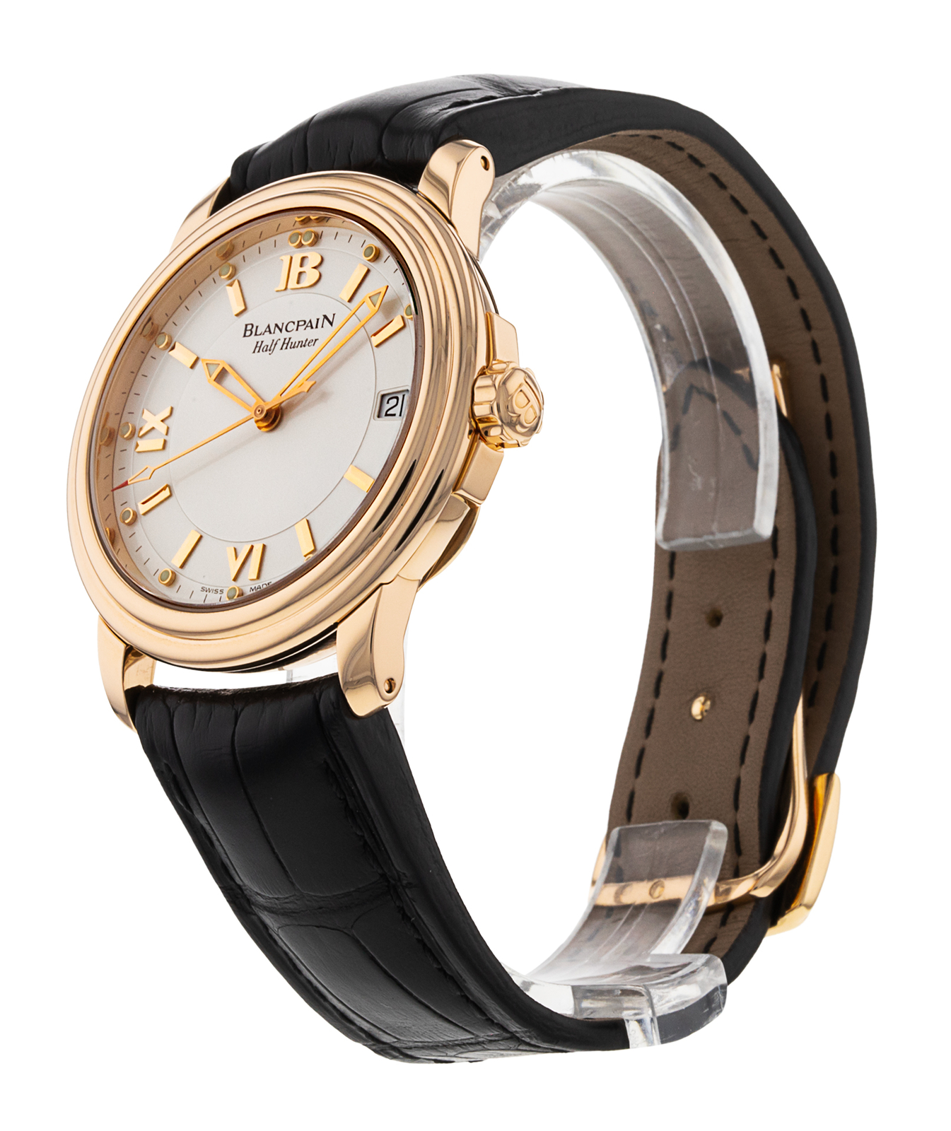 Blancpain Leman 3100-3642-53 Rose Gold 38mm Silver Dial Watch image 3