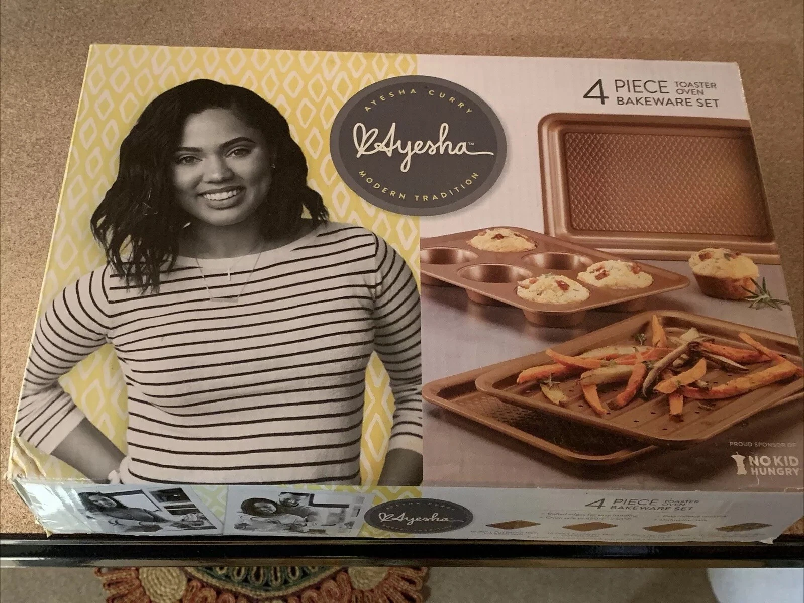 Ayesha Curry Nonstick Bakeware Toaster Oven Set with Nonstick Baking Pan, Cookie