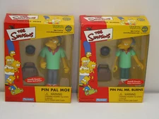 The Simpsons Pin Pals Mr. Burns & Moe LOT Mail Away Toyfare Exclusive