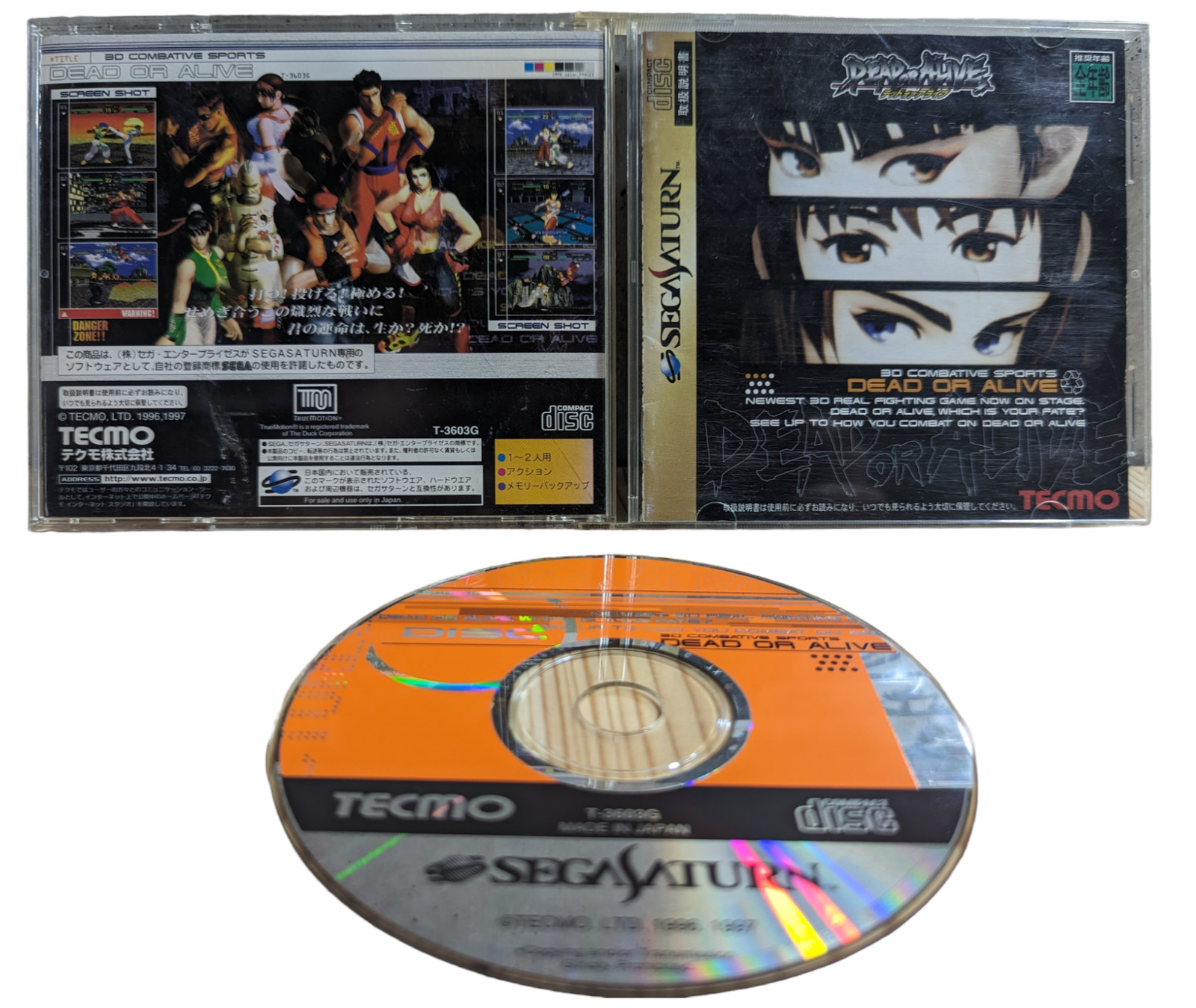 SEGA SATURN - DEAD OR ALIVE (jeu + étui + instruction) JAPON