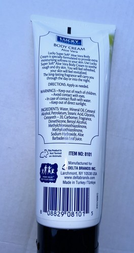 LUCKY Deep Moisturizing Soothes & Softens ALOE VERA Healing Body Cream 6 Oz - Picture 2 of 3