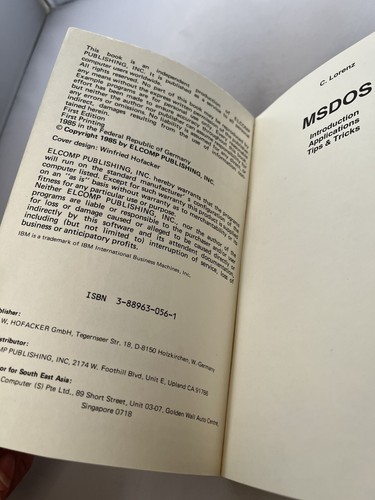 MSDOS 1985 Bitfire C. Lorenz Book Introduction Applications Tips Tricks PB - Picture 4 of 7