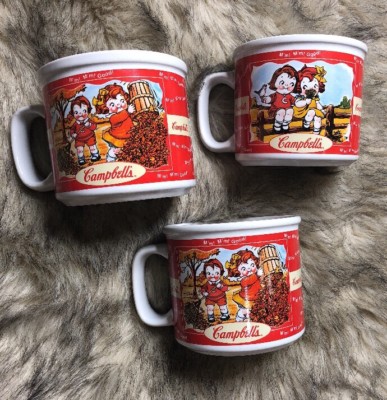 Campbell's Kids Soup Mugs Four Seasons Fall Winter Spring Summer