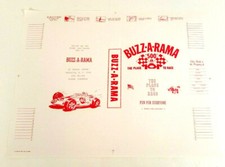 Buzzarama Buzz-A-Rama World Famous Slot Car Racing Framable Book Cover. 10 pcs.