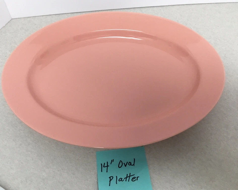 Fitz & Floyd винтажный коралловый персиковый набор из 4 предметов сервировки из 2 тарелок, 2 чаши - Изображение 3 из 4