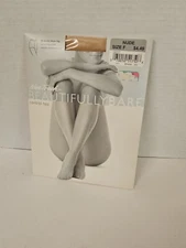 Vintage Sears Nice Touch Beautifully Bare Lace Top Pantyhose Beige Size B