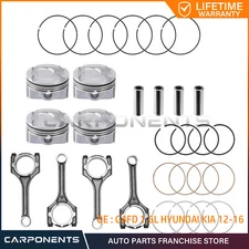 Connecting Rod & Piston Ring Kit For G4FD 1.6L Hyundai Accent Kia Rio Soul 12-16