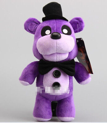 2PCS FNAF Five Nights at Freddy's PURPLE Shadow + GOLD Bear Plush