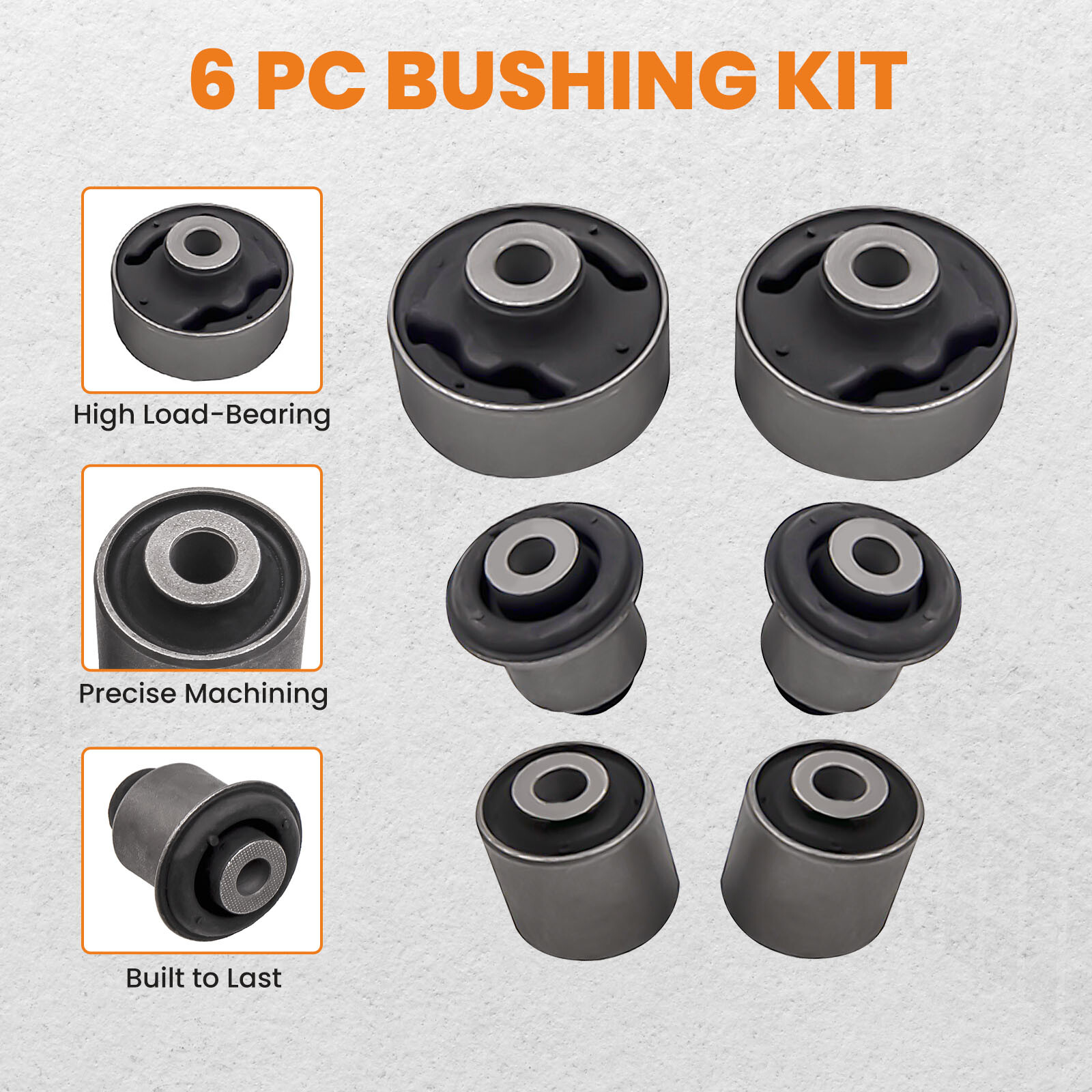 6pcs Front Lower Control Arm Bushing Kit for Honda Accord TL TSX 2004 ...