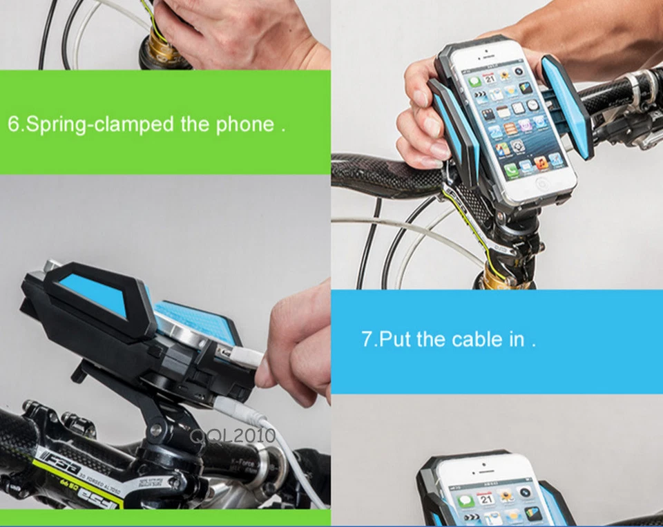 SOPORTE BICICLETA Soporte Montaje Banco de Alimentación Batería para Teléfono Inteligente GPS iPhone Foto 4 de 4