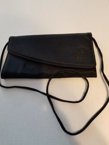 black evening bag with strap