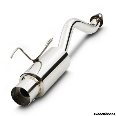 GRAVITY STAINLESS EXHAUST BACK BOX FOR HONDA CIVIC HATCHBACK EG EK 3DR VTEC D16 B16