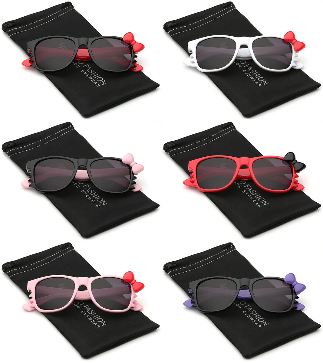 Hello Kitty BABY SUNGLASSES Infant Toddler Bow Tie Cute Girls Boys Glasses  New