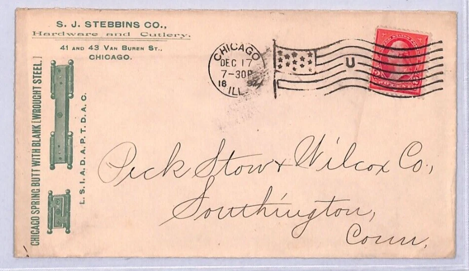 USA Illustrated 1897 Advert Cover *HARDWARE & CUTLERY* Chicago Southington YU37 - Image 2 of 4