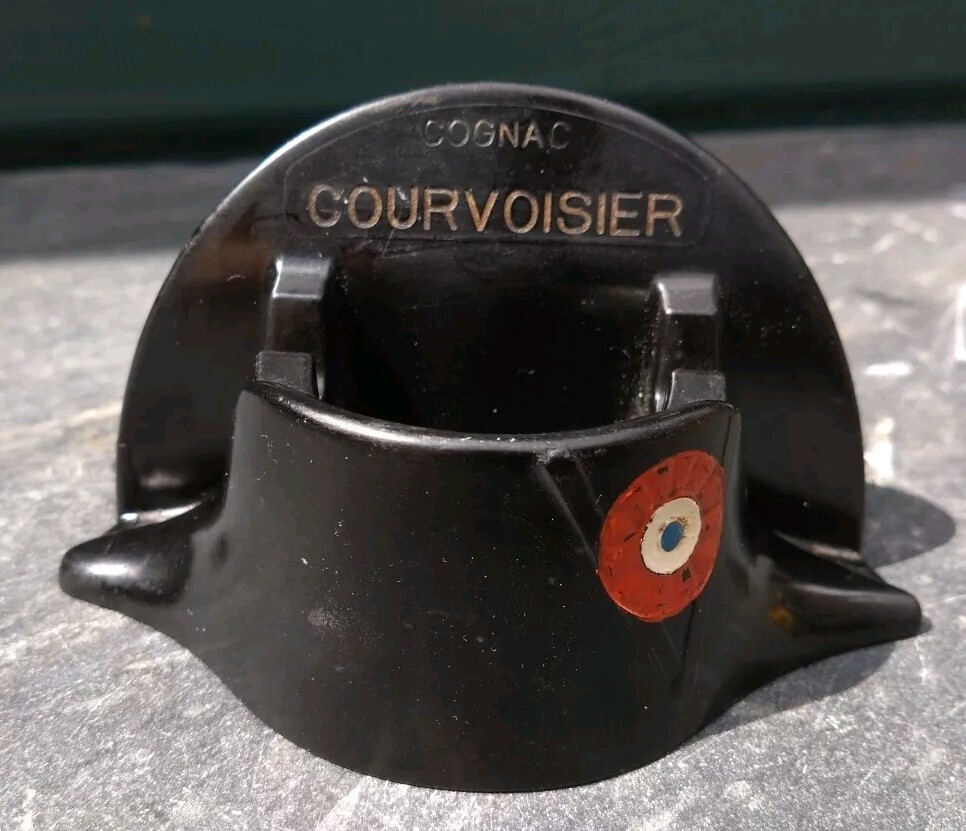 Vintage French Cognac Advertising Ashtray Courvoisier Bicent. Napoleon Bakelite