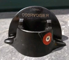 Vintage French Cognac Advertising Ashtray Courvoisier Bicent. Napoleon Bakelite