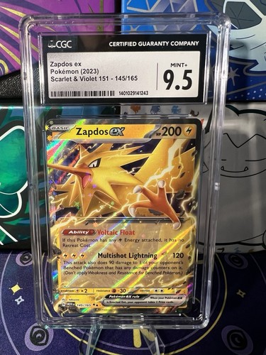 Zapdos ex 145/165 Sv: Scarlet & Violet 151 Holo CGC 9.5 | English