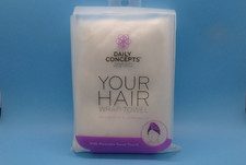 Daily Concepts Your Hair Wrap With Reusable Travel Pouch White NEW
