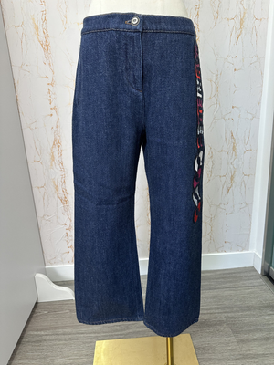 EC1 CHANEL DARK BLUE COTTON JEANS P57262V42411 - 40 | eBay 