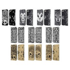 HEAD CASE DESIGNS DOODLE MIX LEATHER BOOK CASE FOR APPLE iPOD TOUCH MP3