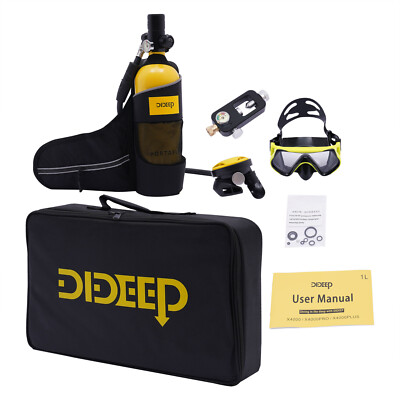 1L Reusable Mini Scuba Tank Deepest 32.8ft Portable Underwater Breathing Device