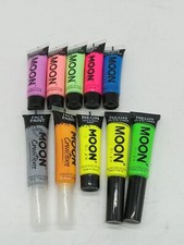 Big lot 10 Moon Glow neon uv face  body paints, neon eyeliner, assorted colors