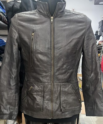 CONBIPEL Genuine Leather Jacket Used Men Size 44 Brown XYM678L