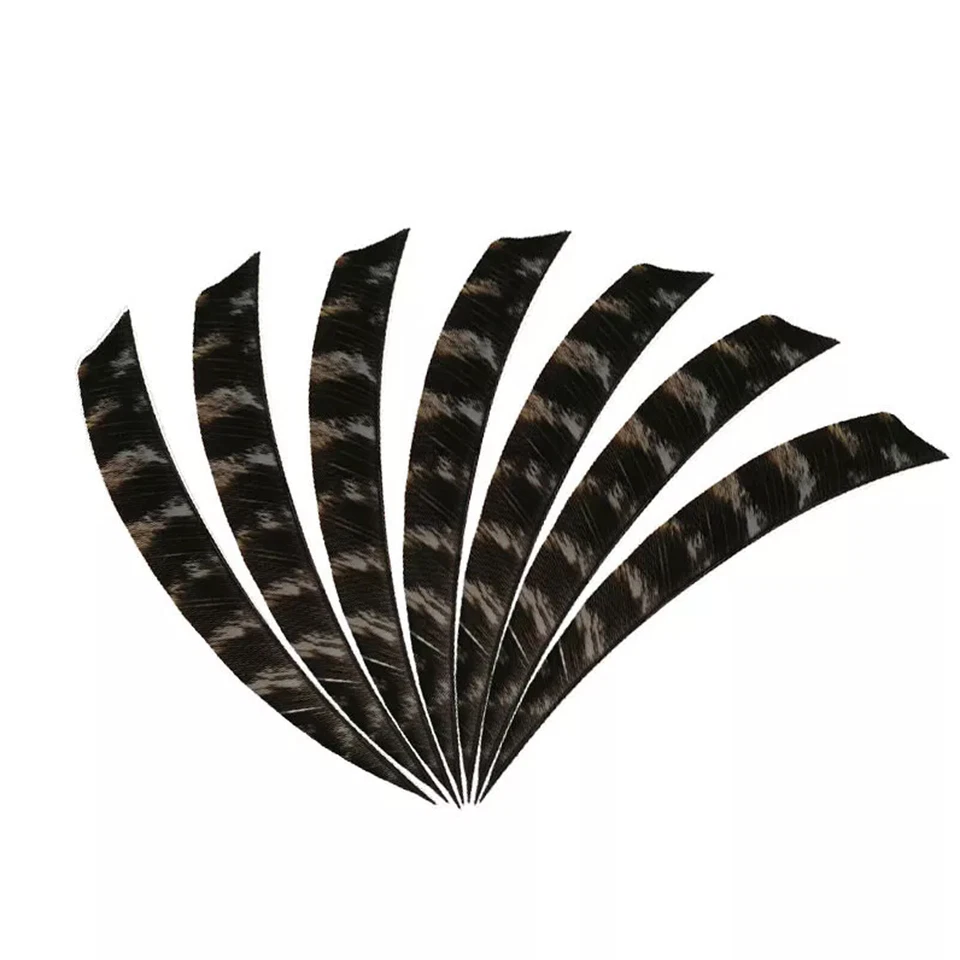 5in Archery Arrow Feather Fletches Right Left Wings Natural Turkey Fletching DIy - Image 2 of 4