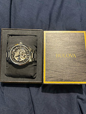 Bulova Sutton 96A204 Automatic Skeleton Dial Steel Bracelet 42mm Box