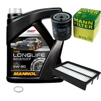Mann Inspektionspaket 5L Mannol Longlife 504/507 5W-30 FüR Mazda 5 2.0 3
