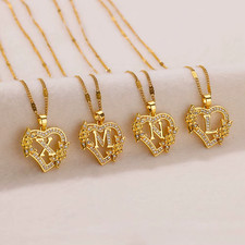 Personalized Heart Initial Letter Necklace
