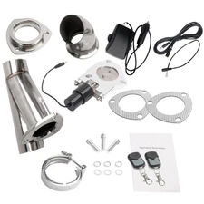 2.5" 63mm Remote Electric Exhaust Catback Downpipe Y-Pipe Valve System