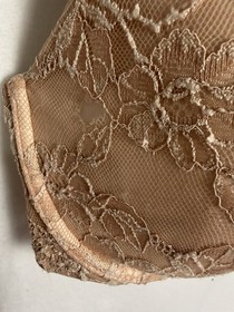 Victoria's Secret Women&rsquo;s Nude Floral Laced Lined Perfect Coverage Bra 36DDD