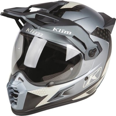 Klim Krios Pro Charger Dual Sport Helmet | Grey/Blk/Wht | DOT, ECE