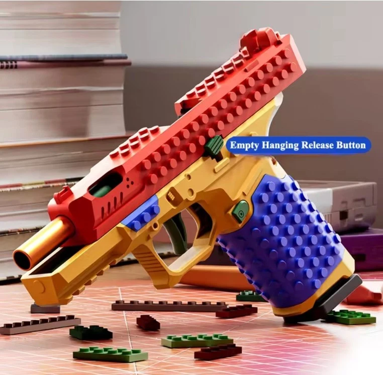 Juego de armas bloques de ladrillos de construcción en funcionamiento juguete de disparo bláster arma de fuego (no lego) Foto 3 de 4