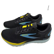 Brooks Ghost 16 Men  s Running Shoes Black/Blue/Forged Iron Size 10D New