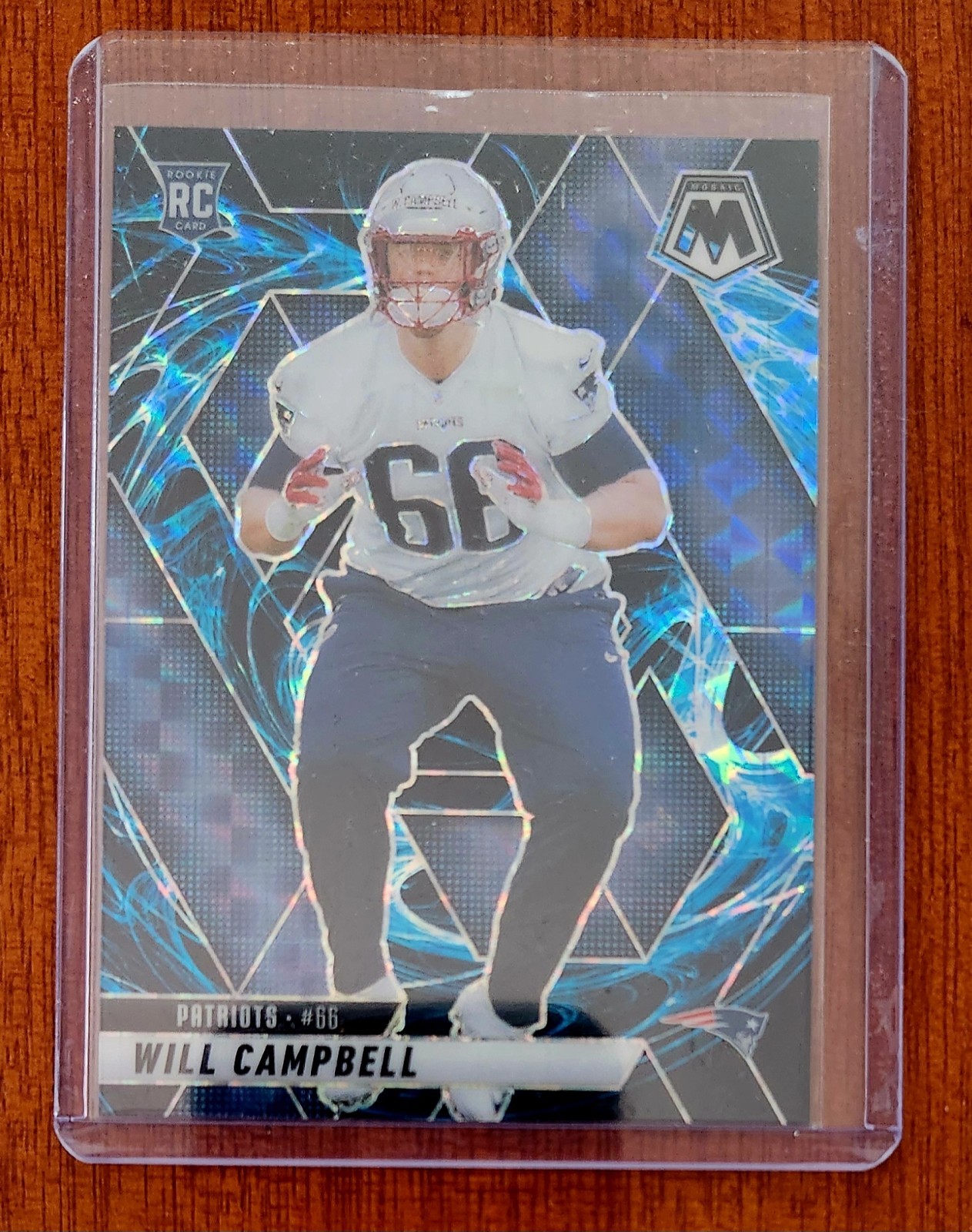 2025 Panini Mosaic Football Will Campbell Genesis SSP #378 Rookie Patriots RC