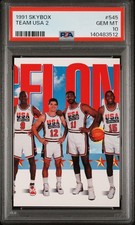 1991 SKYBOX #545 TEAM USA 2 PSA 10