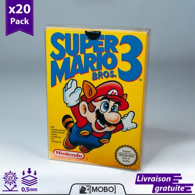 20 x Protections Boîte Jeux Nintendo NES – Crystal Box 0,5 mm (NES) - Photo 1/4